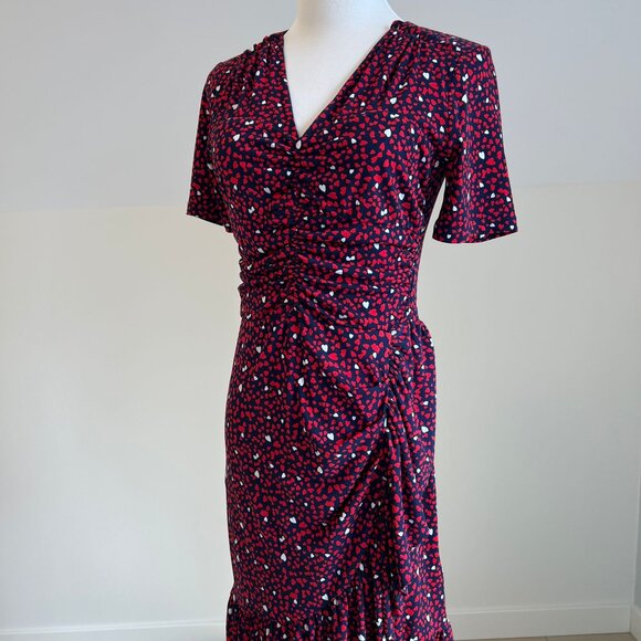 MICHAEL Michael Kors Heart-Print Ruched Matte-Jersey Dress - Picture 5 of 7